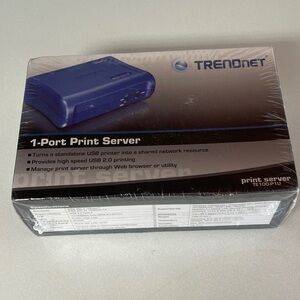 TRENDnet 1-Port Print Server TE100-P1U NEW Sealed USB 2.0 Printing Shared